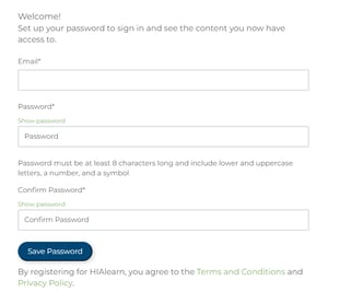 Access- Create Password